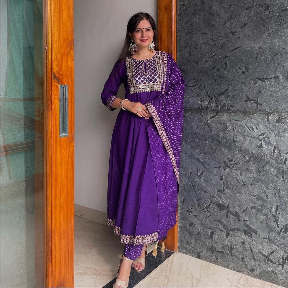 Maroon Rayon silk suit